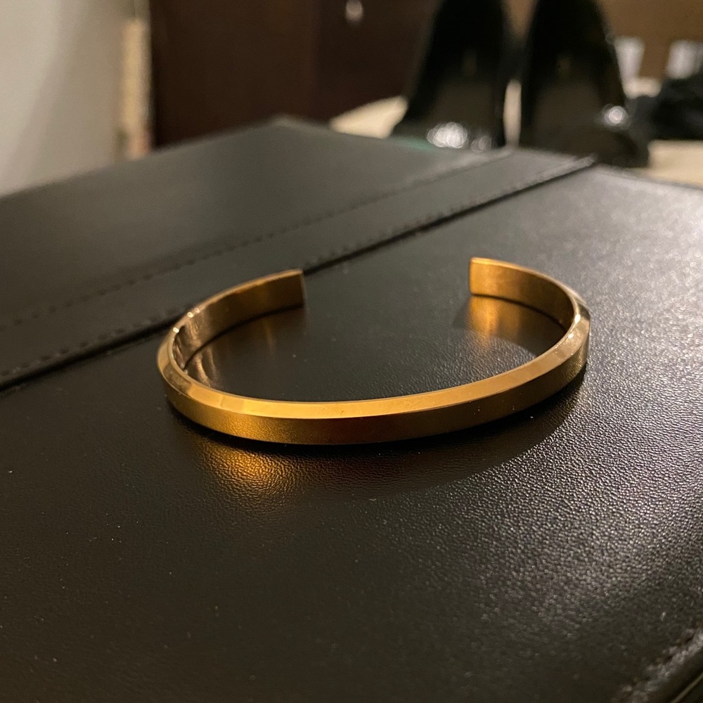 Rose gold thin cuff bracelet